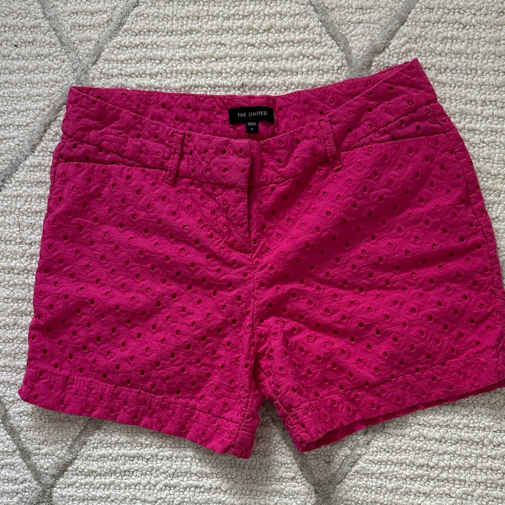 The Limited Women's Fuchsia Eyelet Shorts